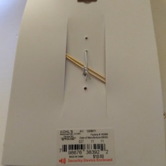 KOHL'S Gold Smooth & Rope Textured Large Hair Barrette**NEW! - Picture 2 of 2